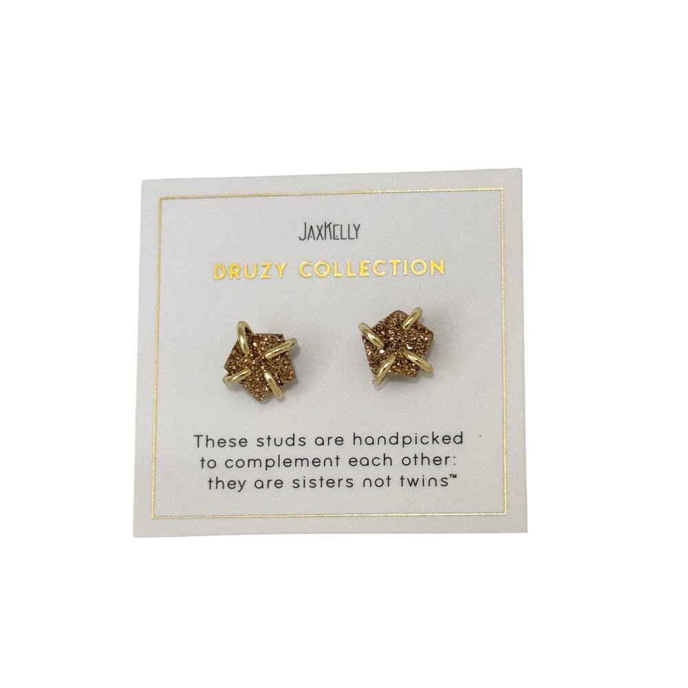 NEW JAXKELLY Druzy Collection Stud Earrings
